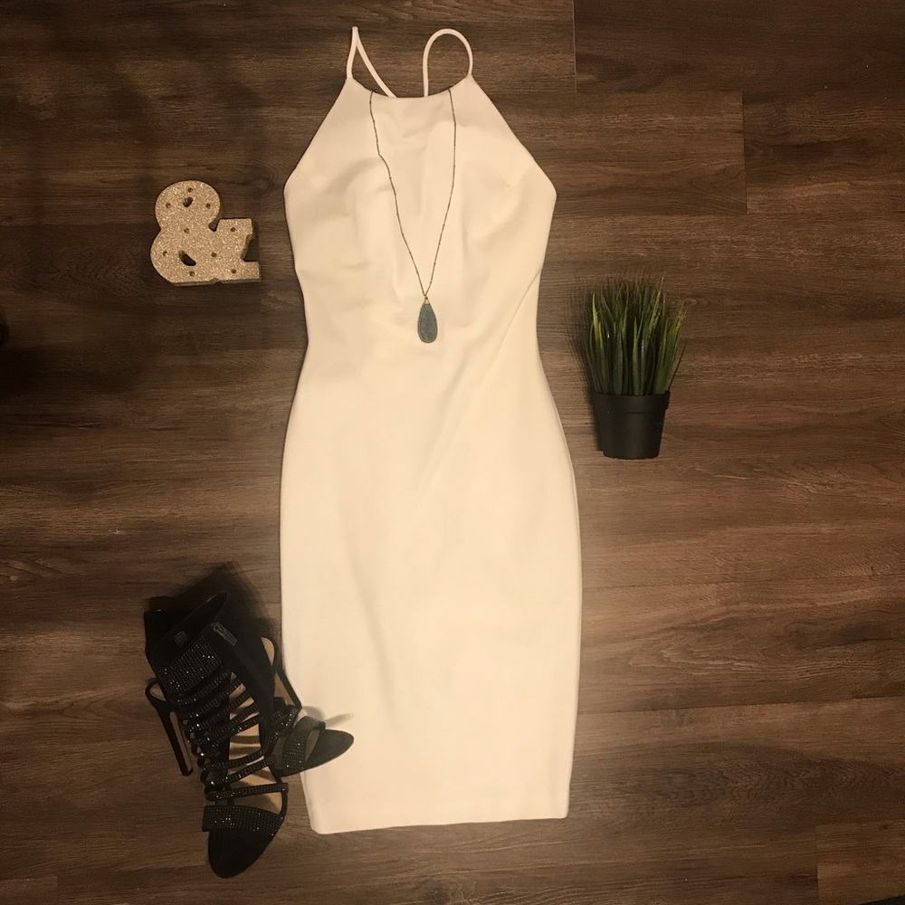 Bless'ed Are the Meek Ivory Fire MIDI Dress